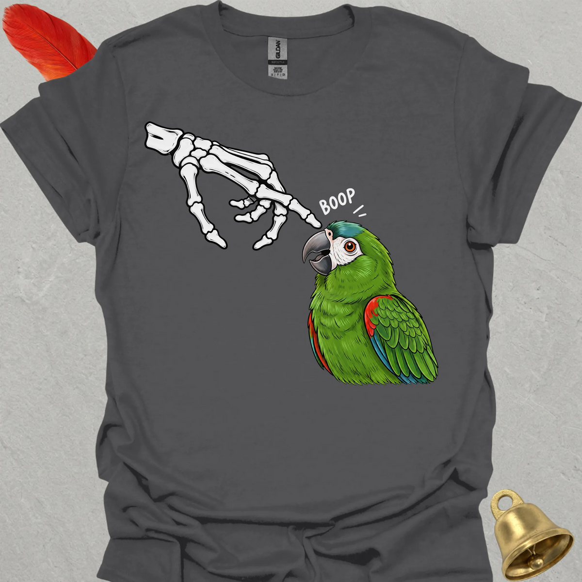 Hahns Macaw Skeleton Boop T-Shirt