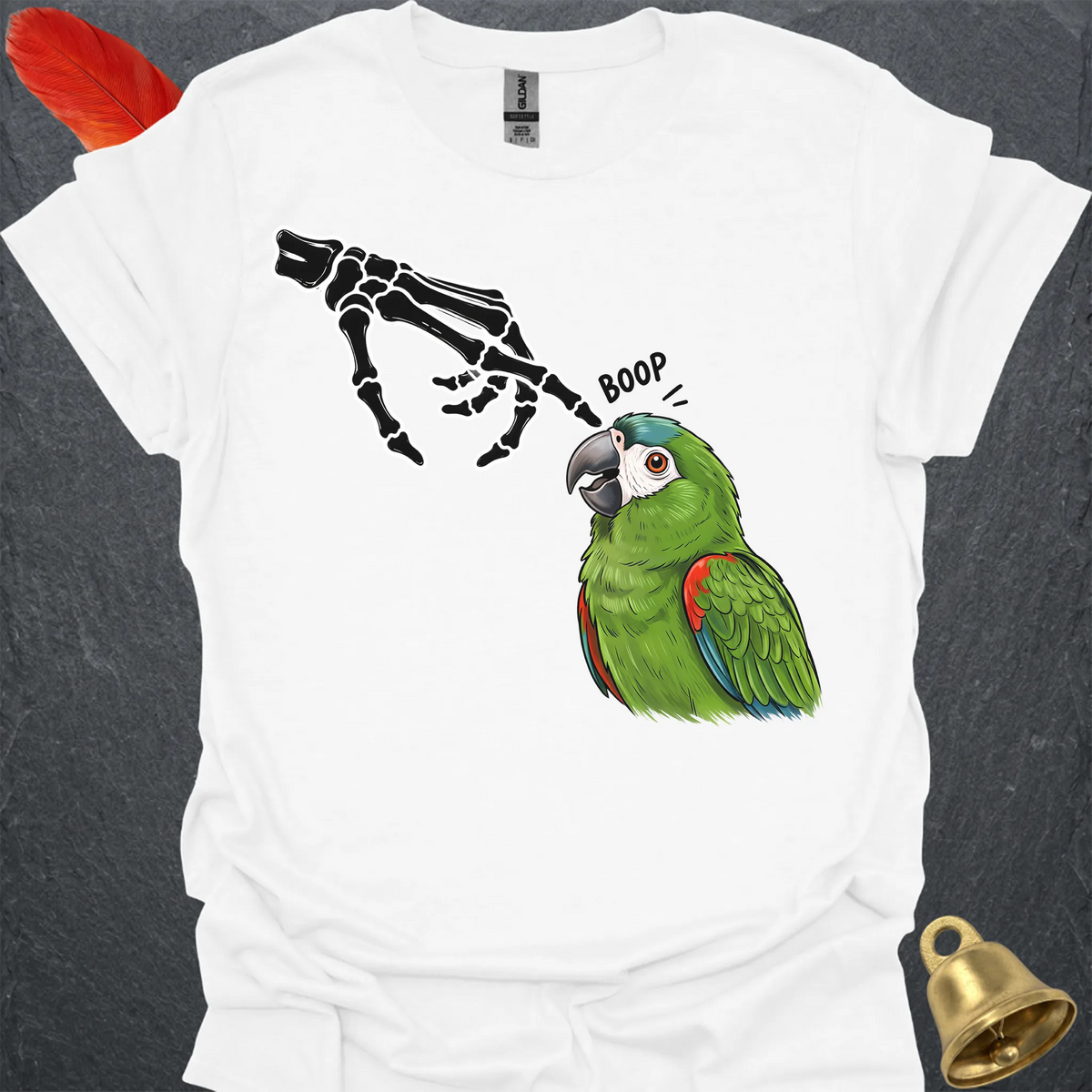 Hahns Macaw Skeleton Boop T-Shirt