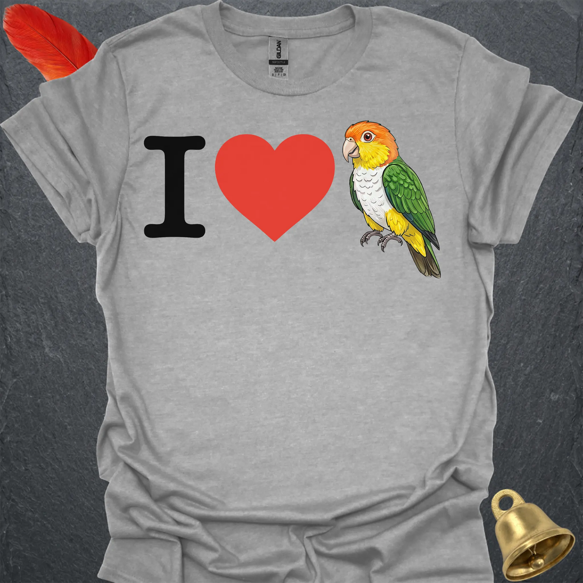 White-Bellied Caique Love T-Shirt