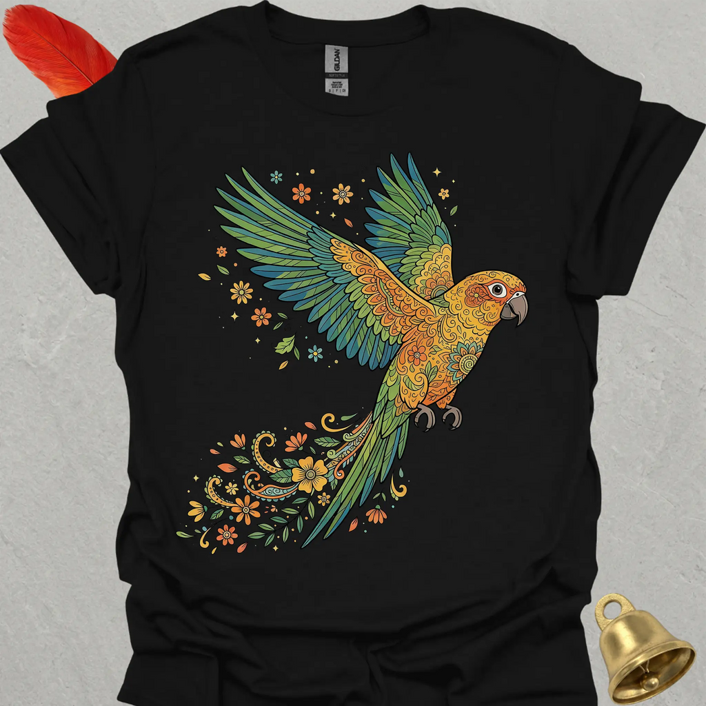 Jenday Conure Flying Flower T-Shirt