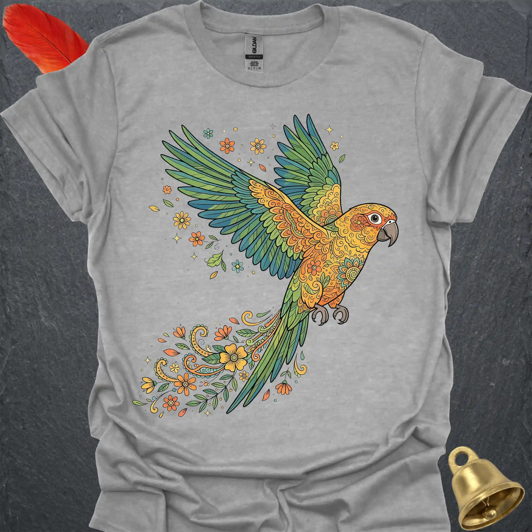 Jenday Conure Flying Flower T-Shirt