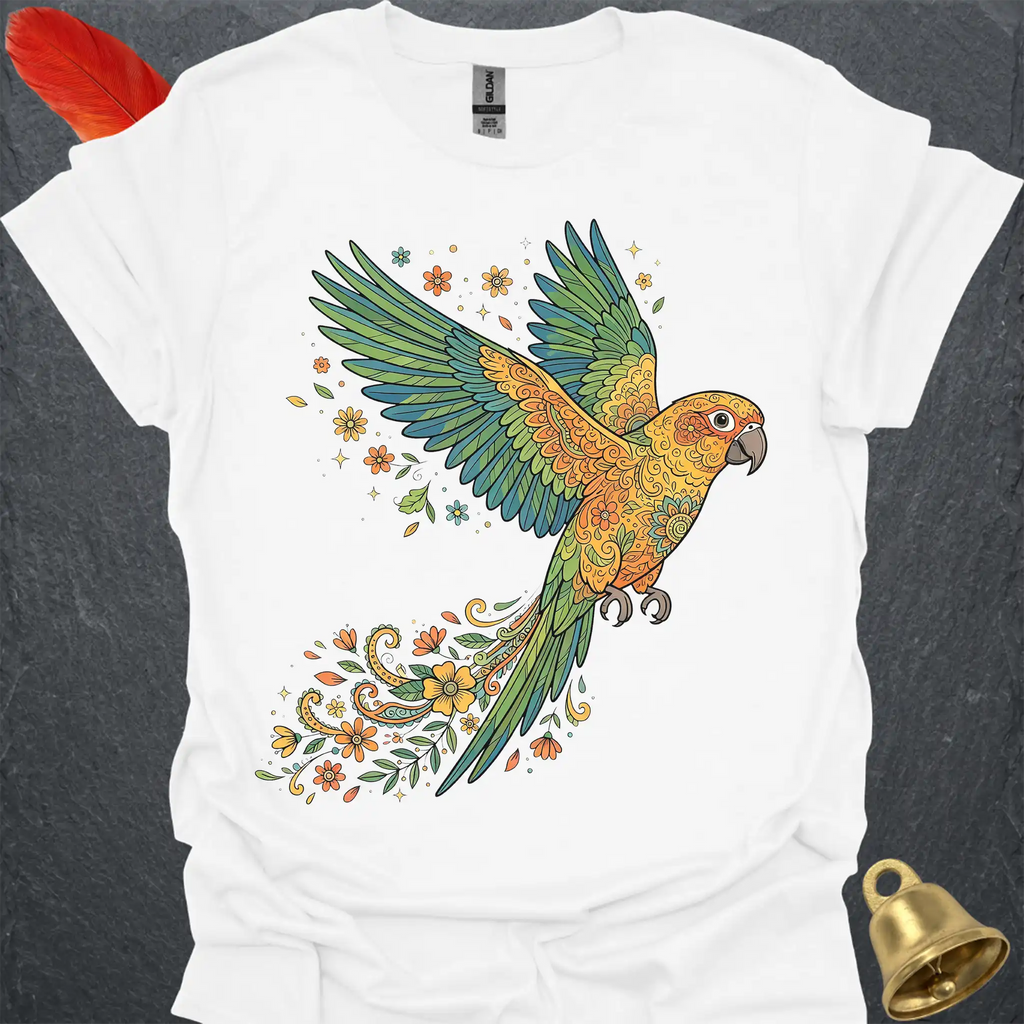 Jenday Conure Flying Flower T-Shirt
