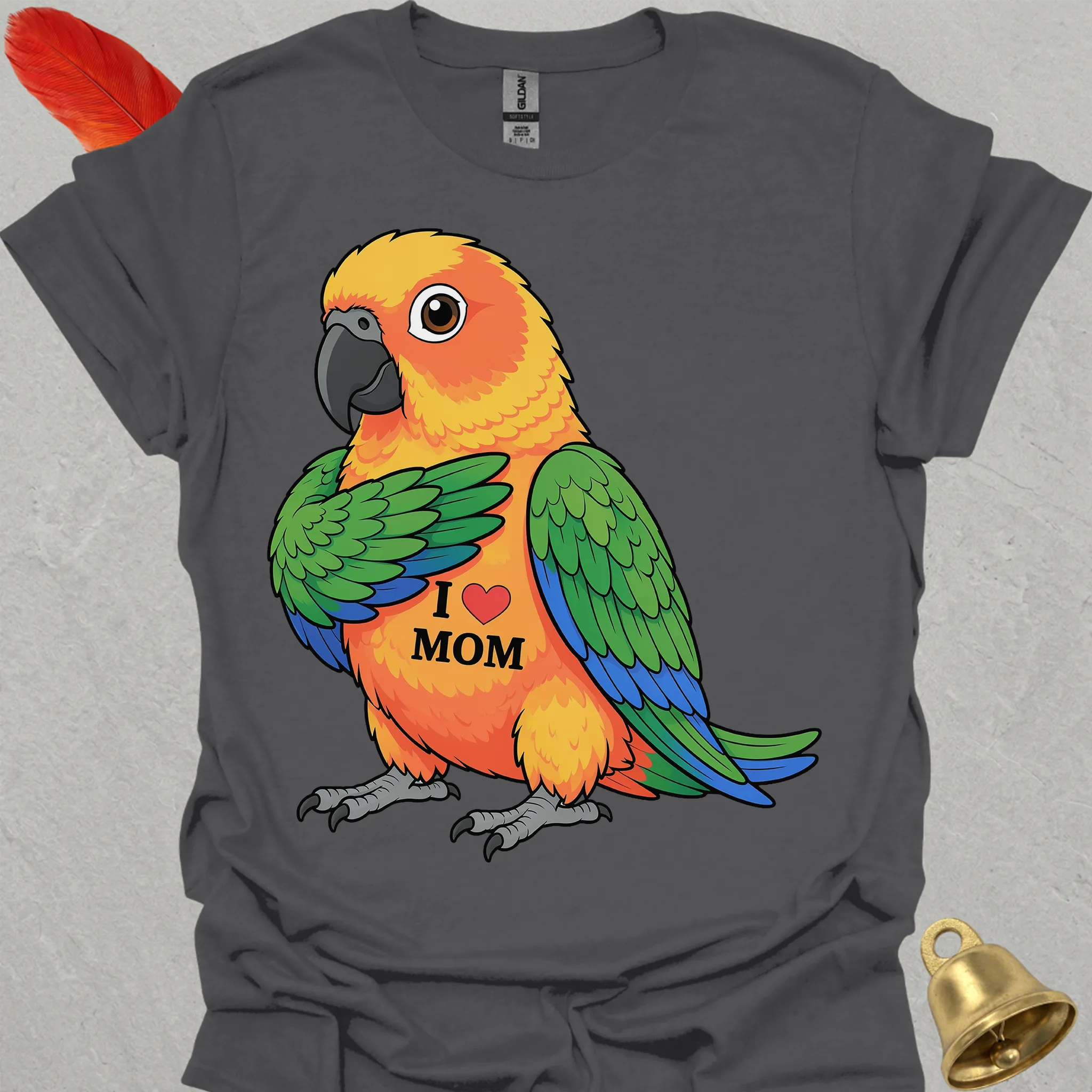 Jenday Conure I Love Mom T-Shirt