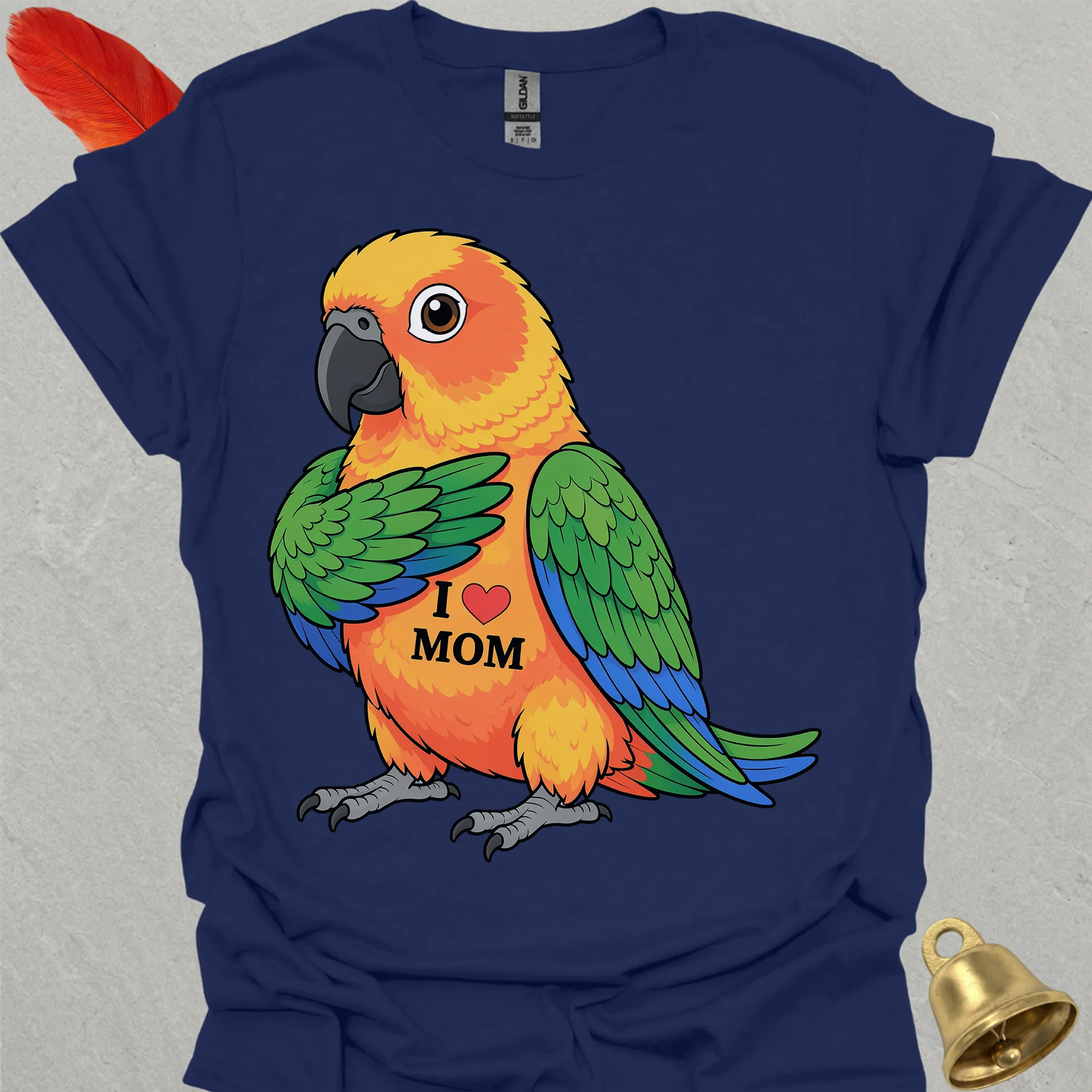 Jenday Conure I Love Mom T-Shirt