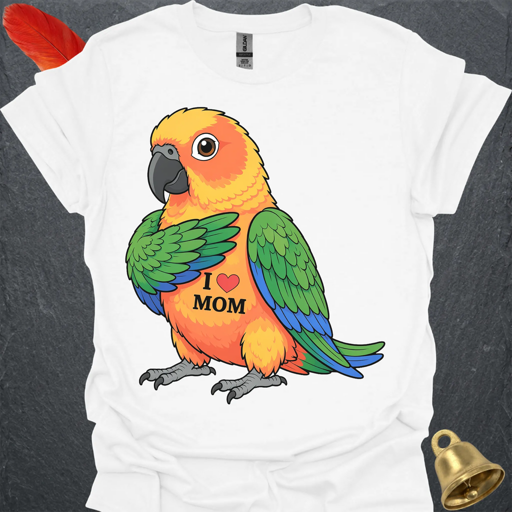 Jenday Conure I Love Mom T-Shirt