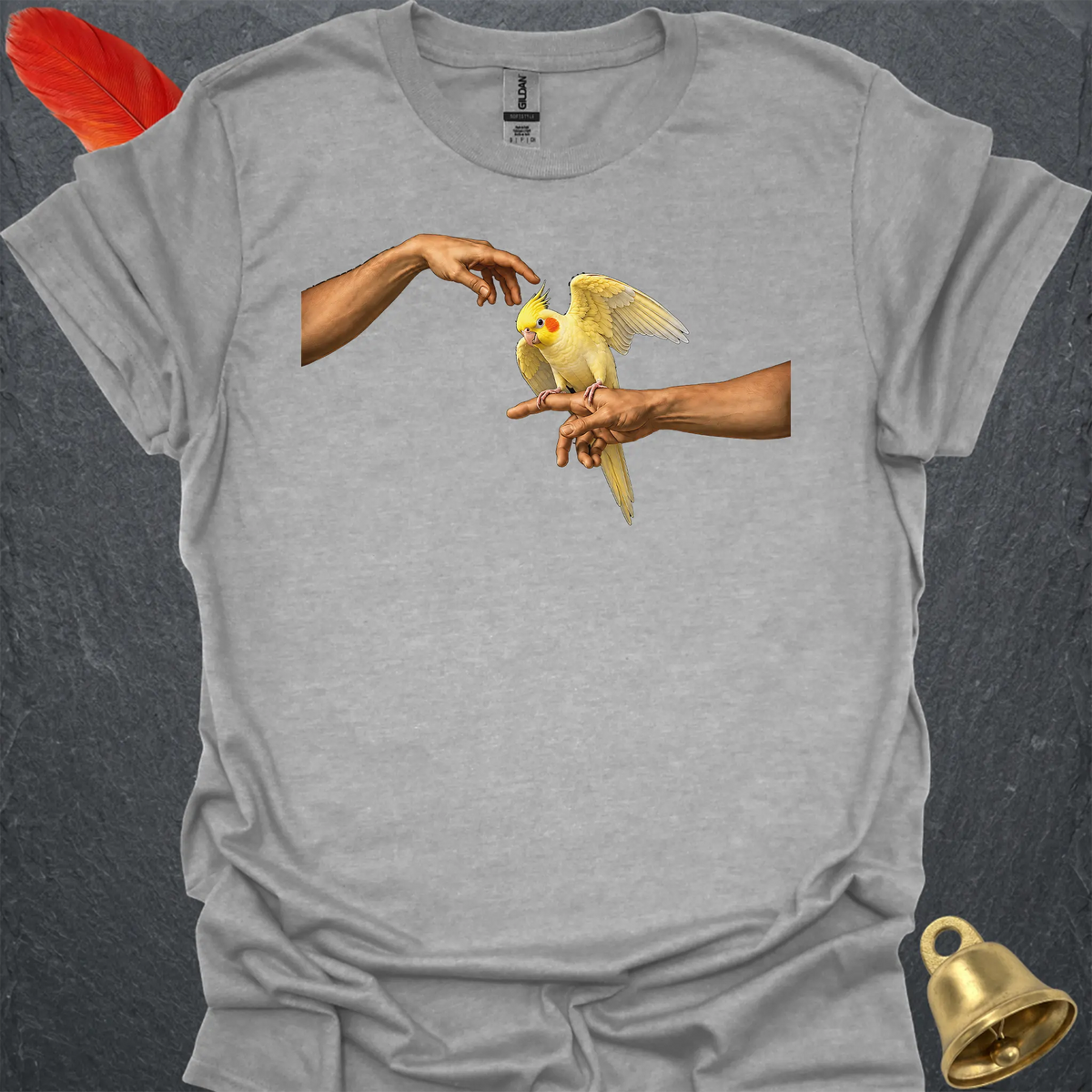 Lutino Cockatiel Adam T-Shirt