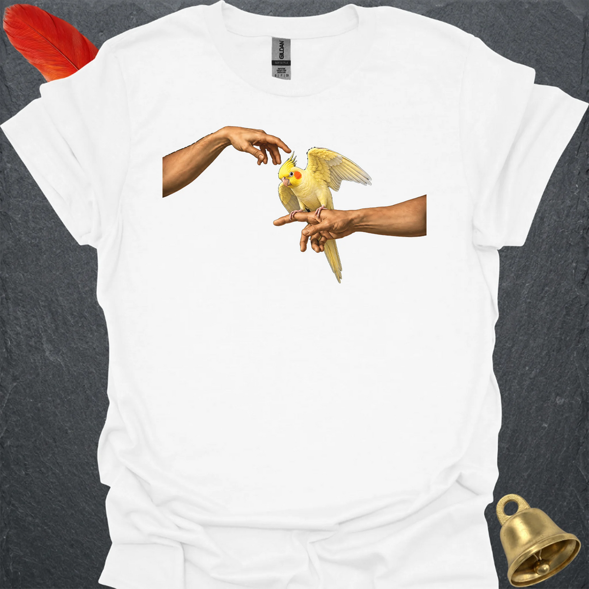 Lutino Cockatiel Adam T-Shirt