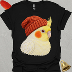 Lutino Cockatiel Beanie T-Shirt