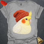 Lutino Cockatiel Beanie T-Shirt