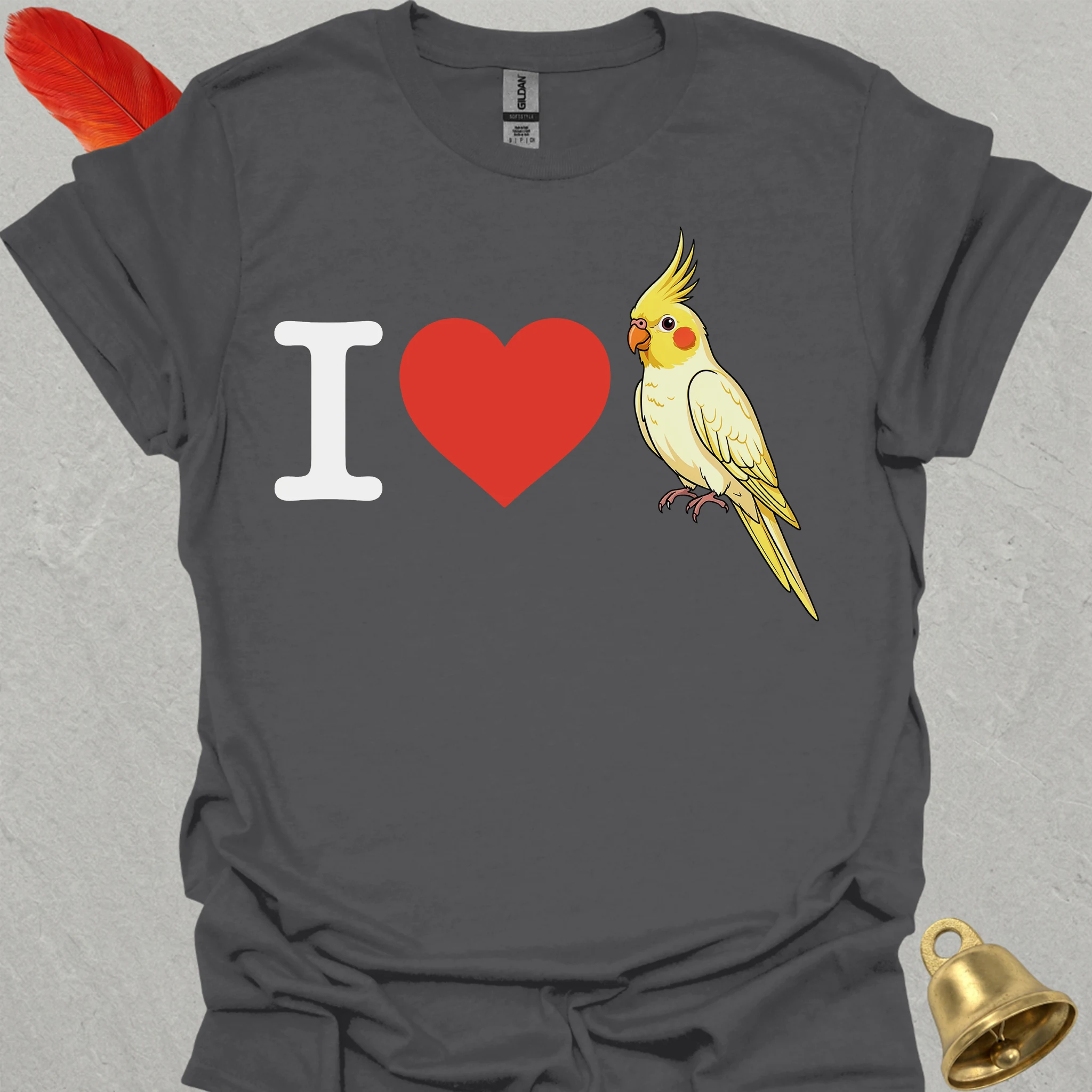 I Love Lutino Cockatiel T-Shirt