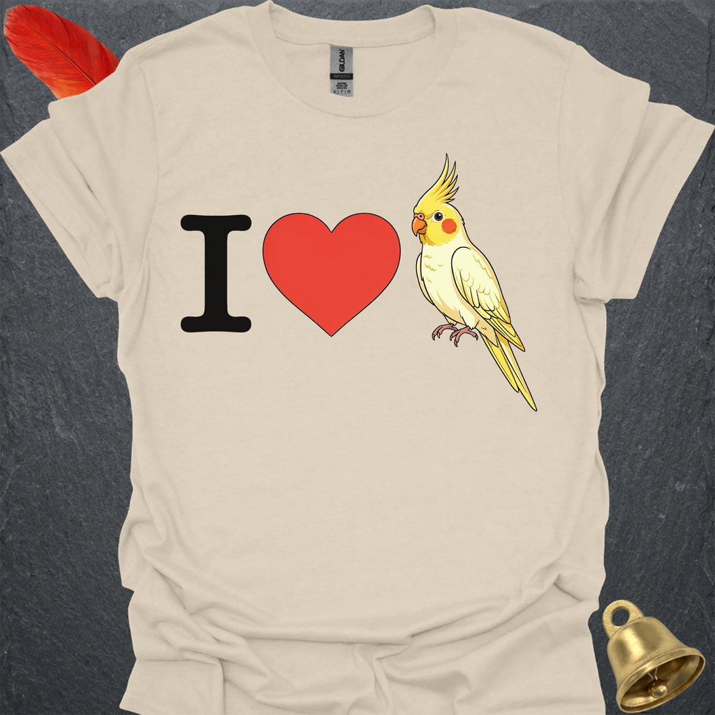 I Love Lutino Cockatiel T-Shirt