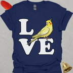 Lutino Cockatiel Bird Love T-Shirt