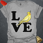 Lutino Cockatiel Bird Love T-Shirt