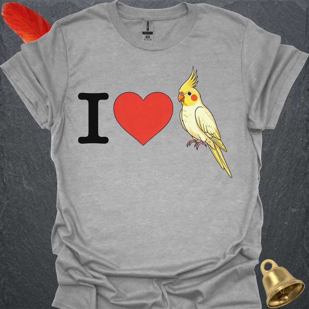 I Love Lutino Cockatiel T-Shirt