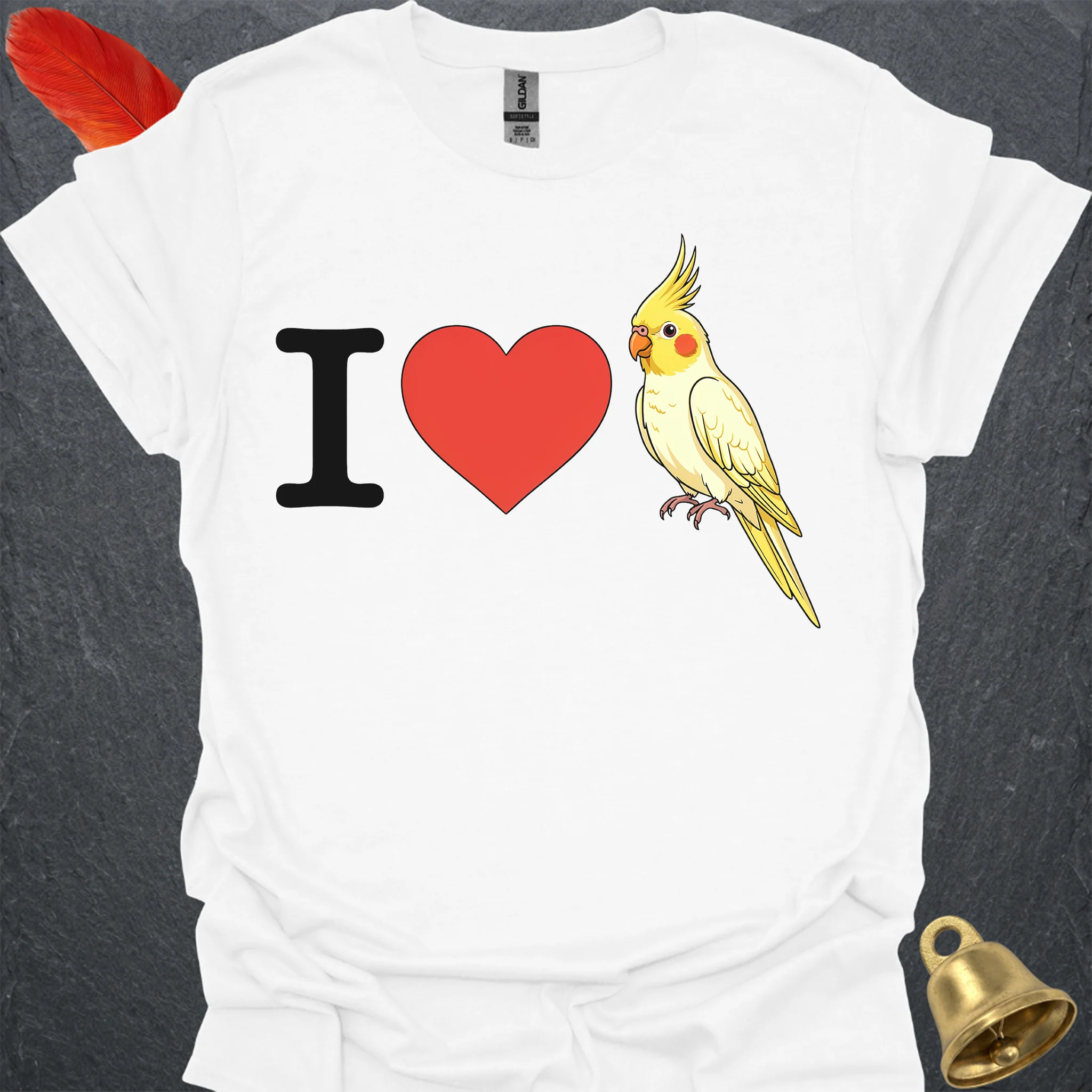 I Love Lutino Cockatiel T-Shirt