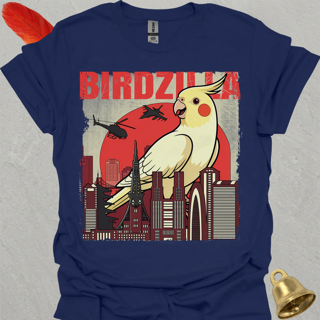 Lutino Cockatiel Birdzilla T-Shirt