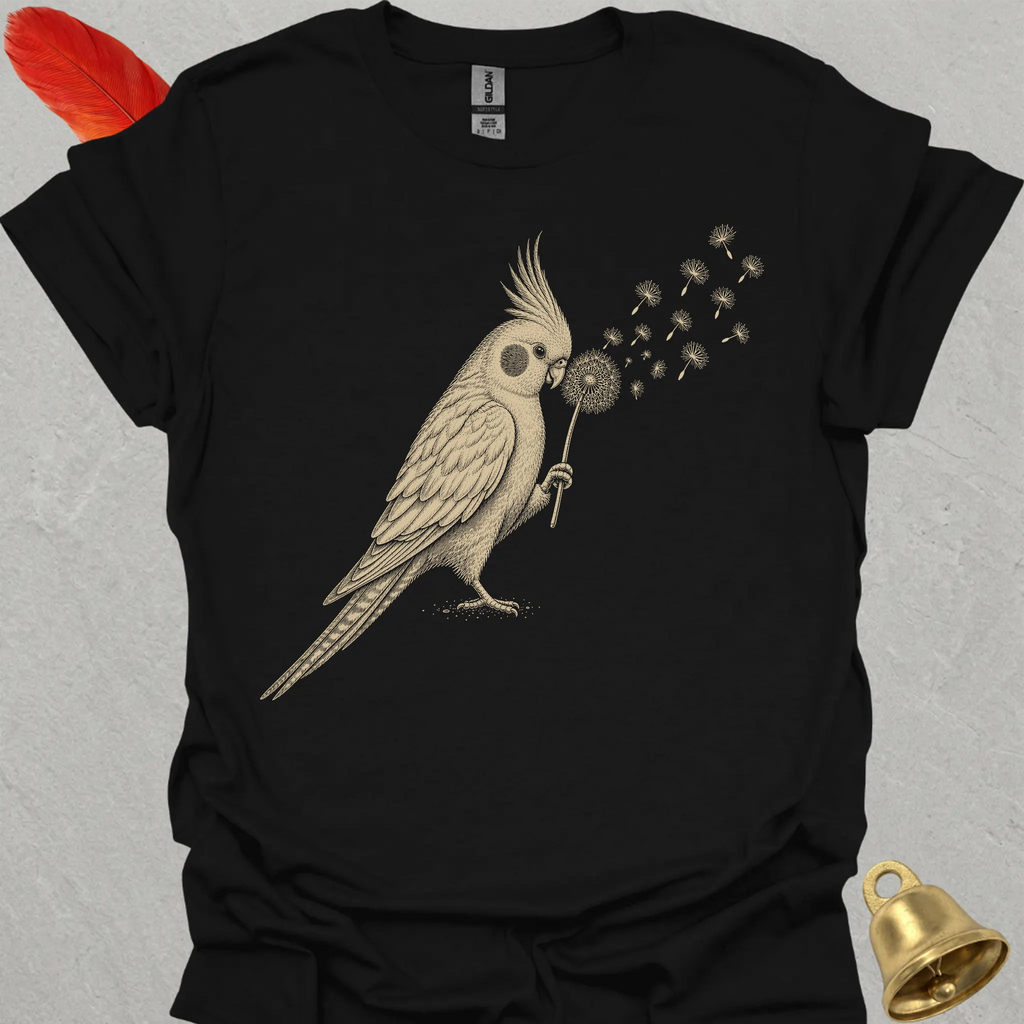 Lutino Cockatiel Blowing Wishes T-Shirt