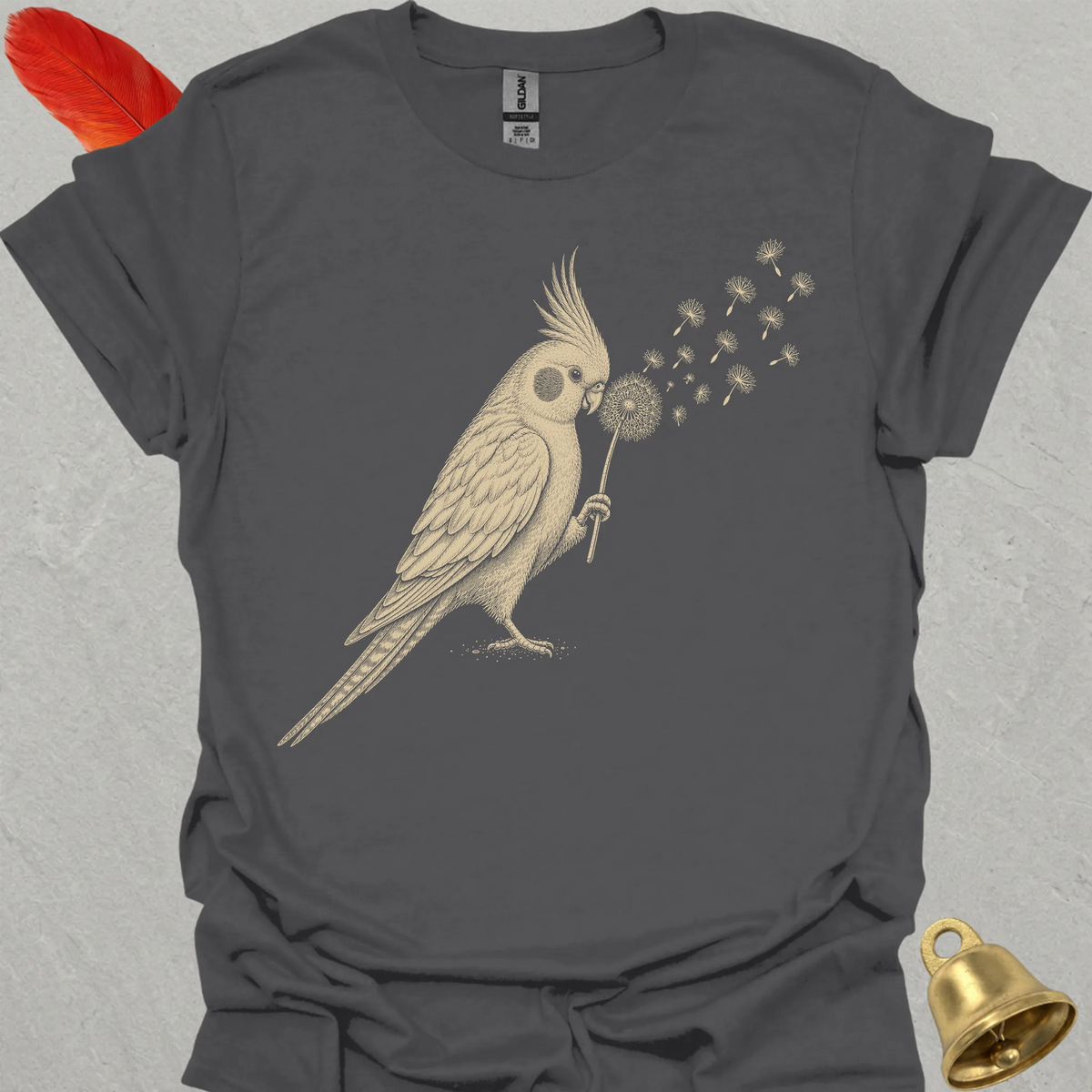 Lutino Cockatiel Blowing Wishes T-Shirt