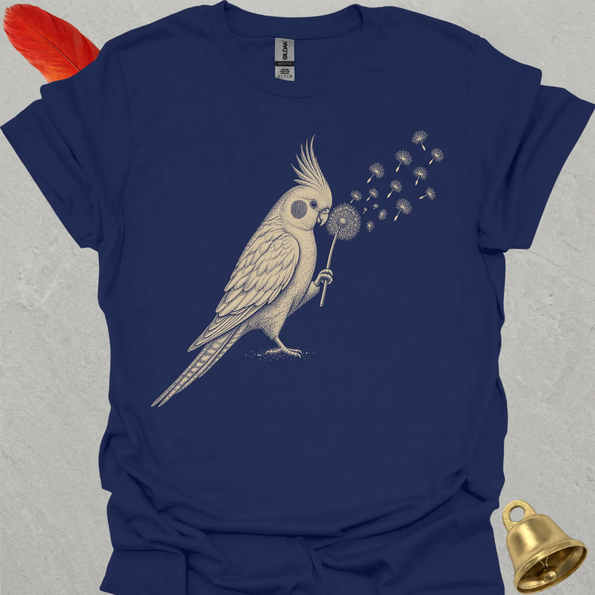 Lutino Cockatiel Blowing Wishes T-Shirt