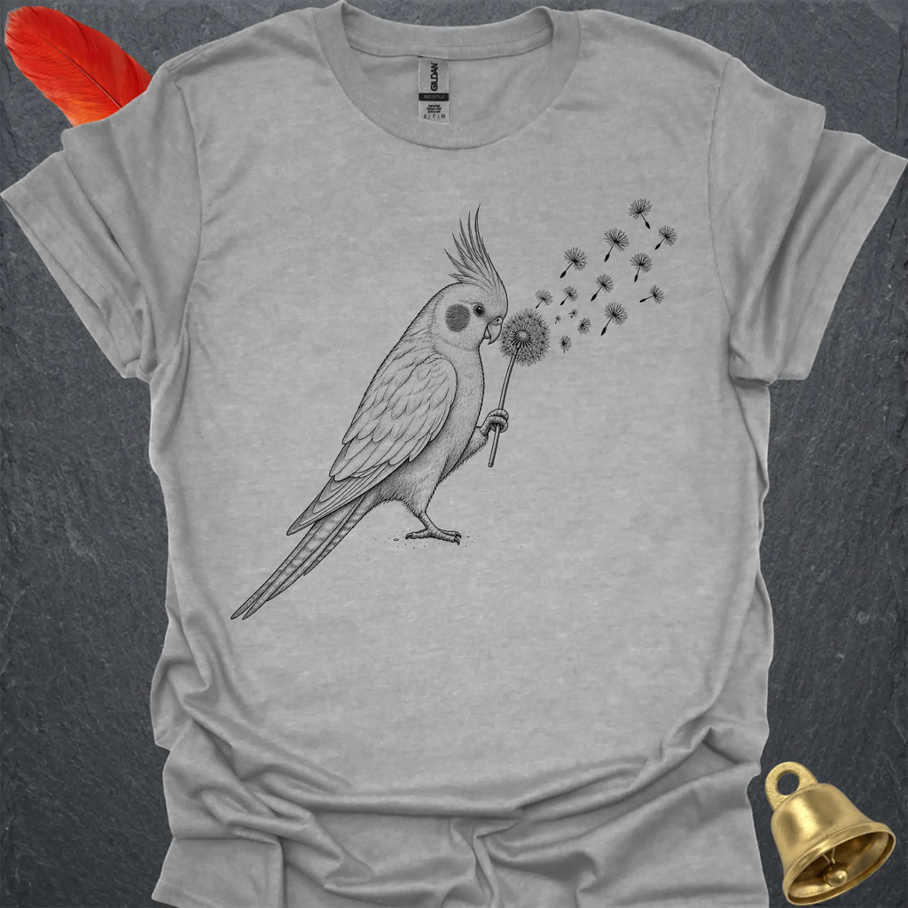 Lutino Cockatiel Blowing Wishes T-Shirt