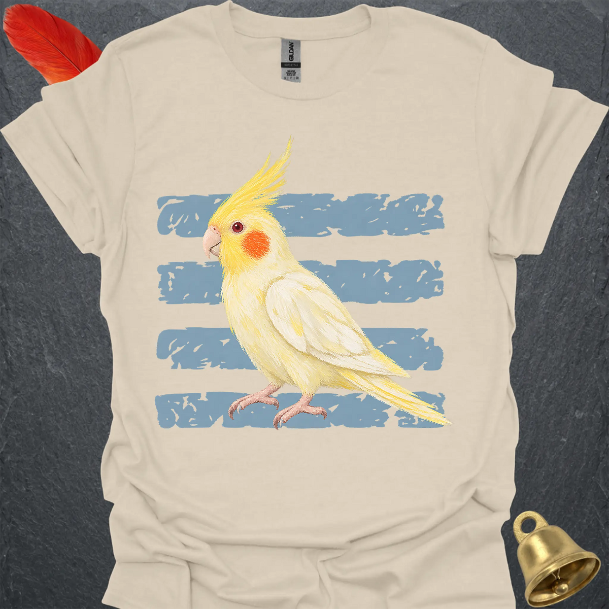 Lutino Cockatiel Brush T-Shirt