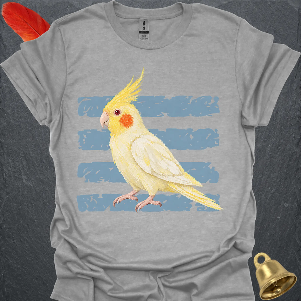 Lutino Cockatiel Brush T-Shirt