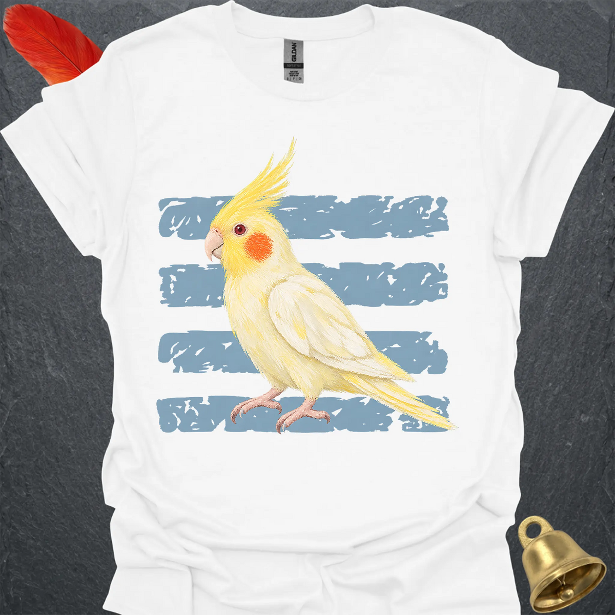 Lutino Cockatiel Brush T-Shirt