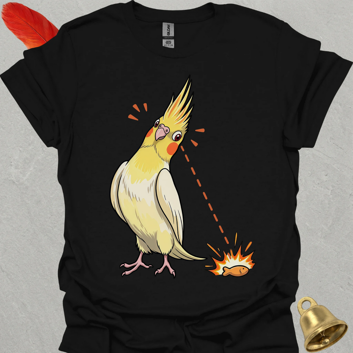 Lutino Cockatiel Eye on Prize T-Shirt