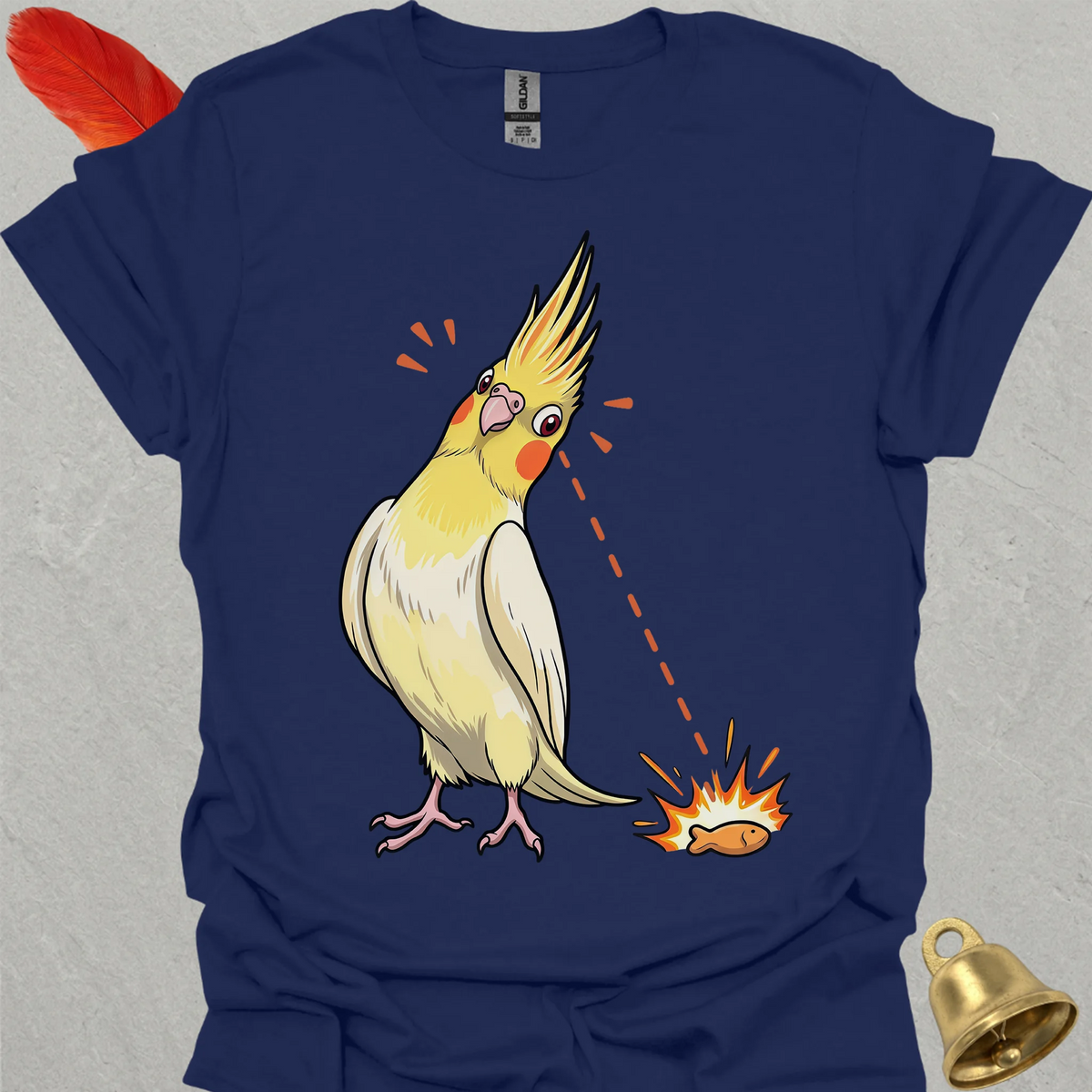 Lutino Cockatiel Eye on Prize T-Shirt