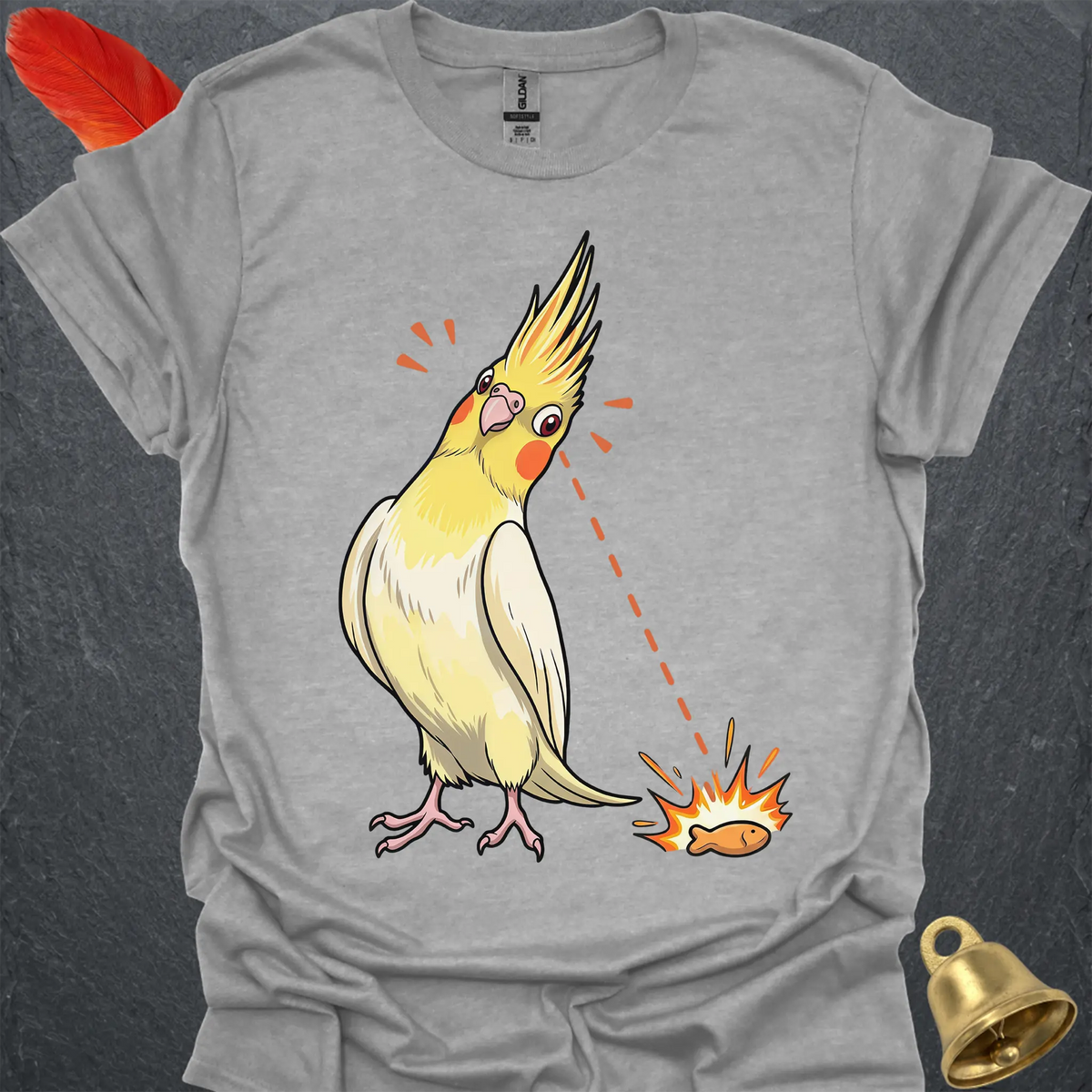 Lutino Cockatiel Eye on Prize T-Shirt