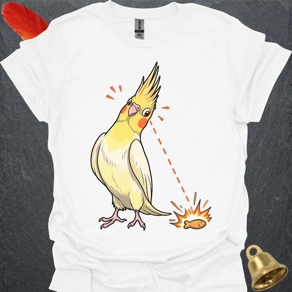Lutino Cockatiel Eye on Prize T-Shirt