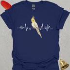 Lutino Cockatiel Heartbeat T-Shirt