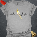 Lutino Cockatiel Heartbeat T-Shirt
