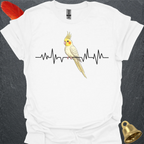 Lutino Cockatiel Heartbeat T-Shirt