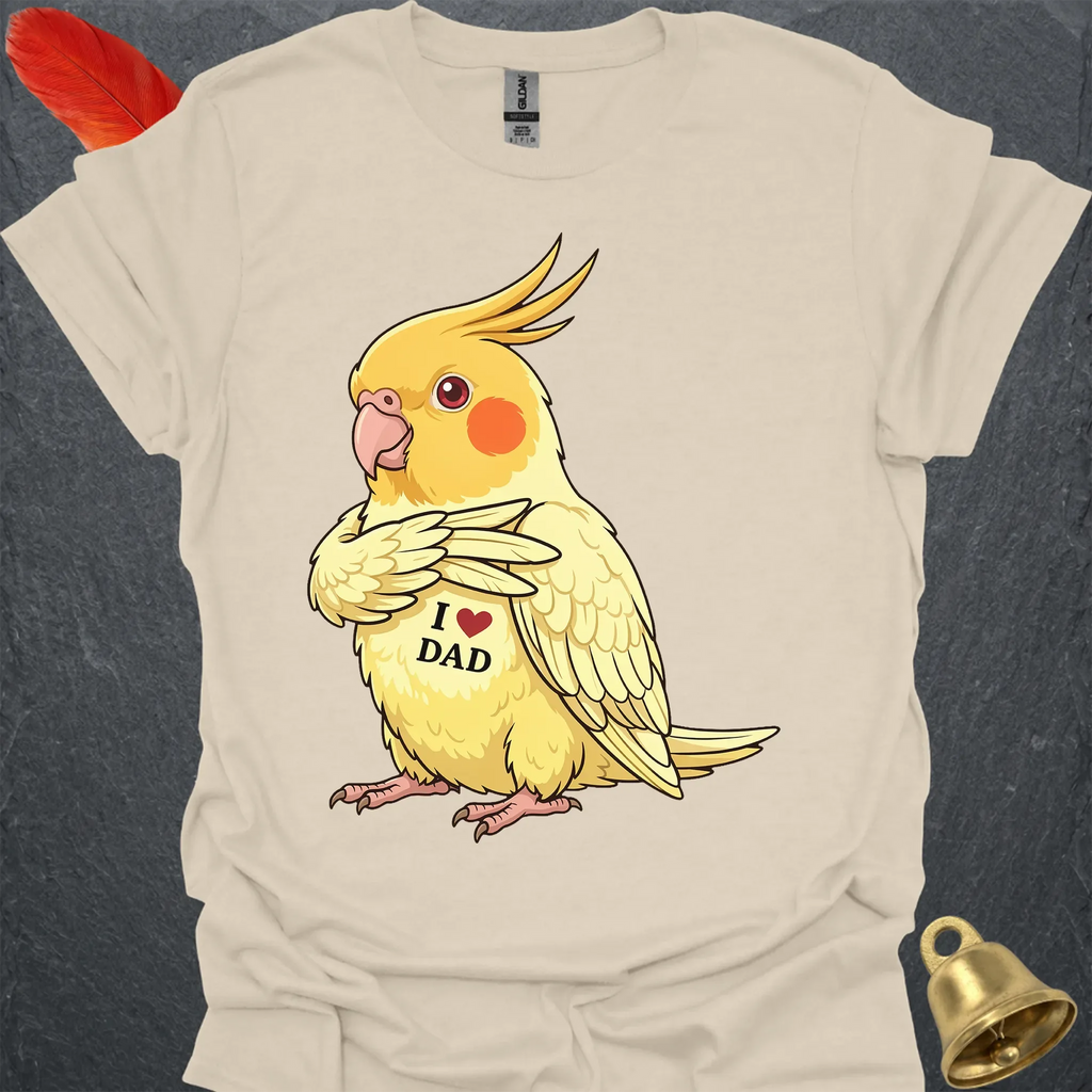 Lutino Cockatiel I Love Dad T-Shirt