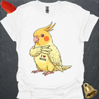 Lutino Cockatiel I Love Mom T-Shirt