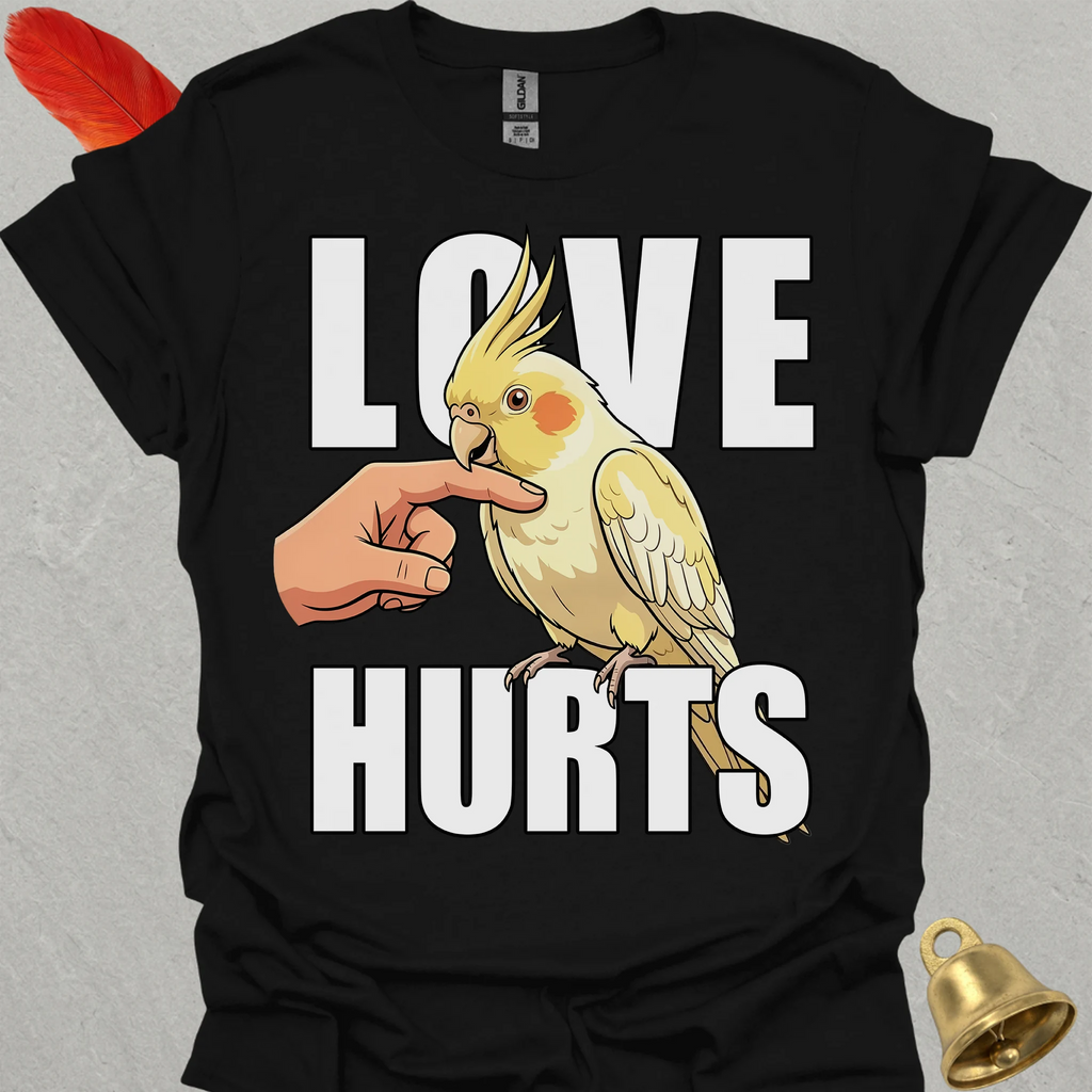 Lutino Cockatiel Love Hurts T-Shirt