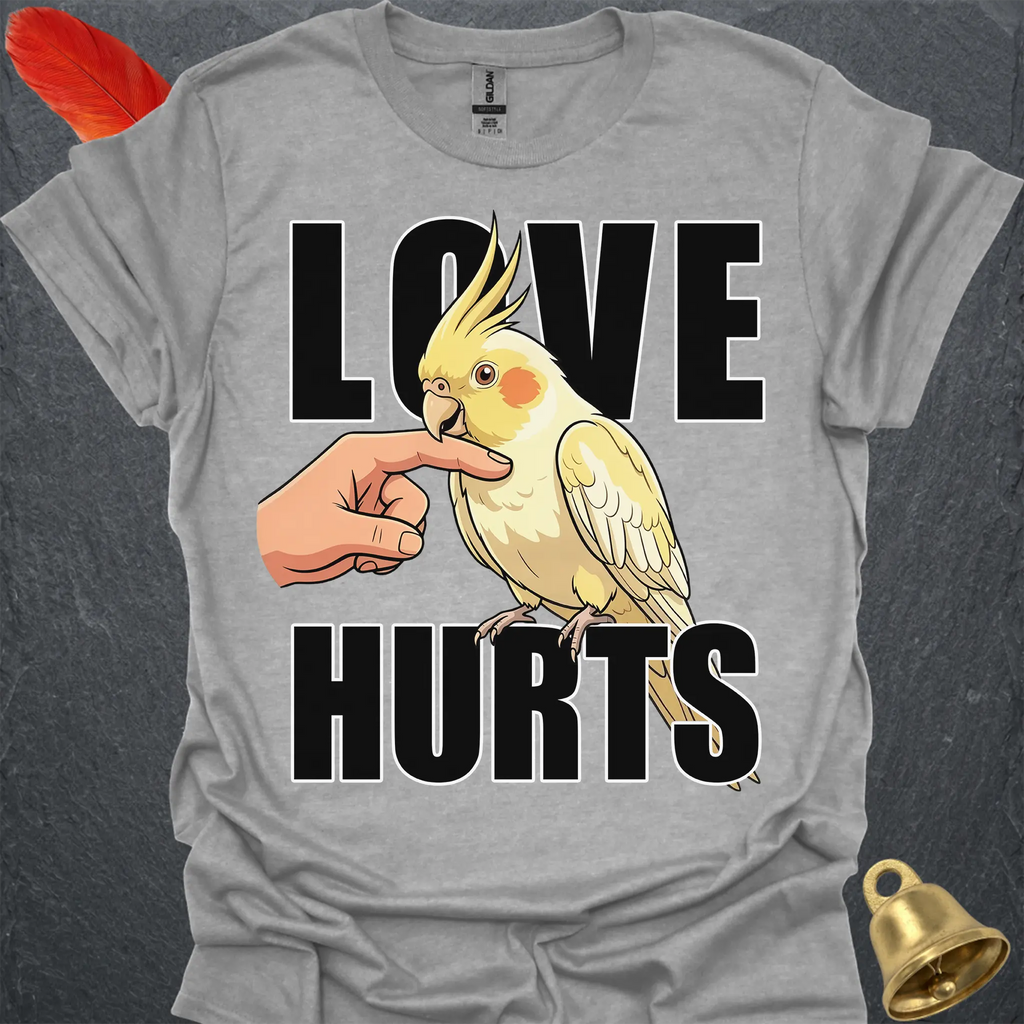 Lutino Cockatiel Love Hurts T-Shirt