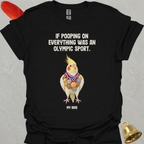 Lutino Cockatiel Olympic Pooper T-Shirt