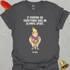 Lutino Cockatiel Olympic Pooper T-Shirt