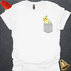 Lutino Cockatiel Pocket T-Shirt