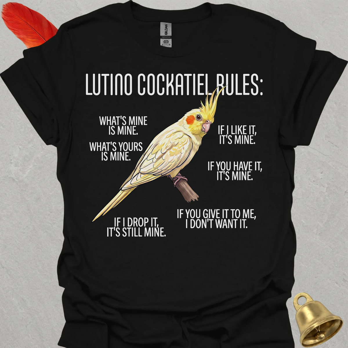 Lutino Cockatiel Rules T-Shirt
