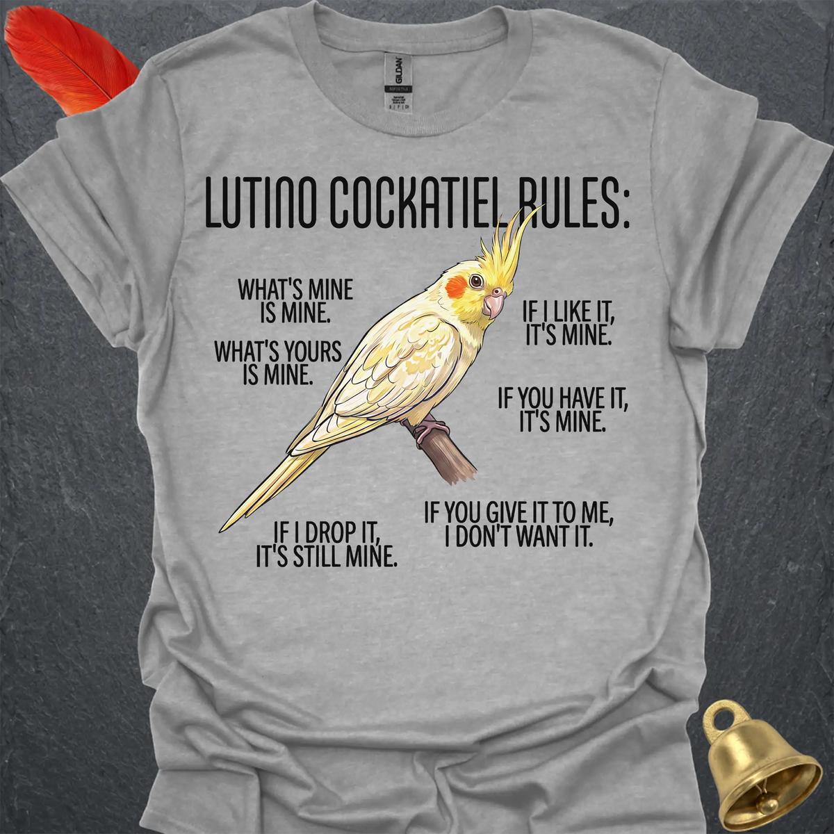 Lutino Cockatiel Rules T-Shirt