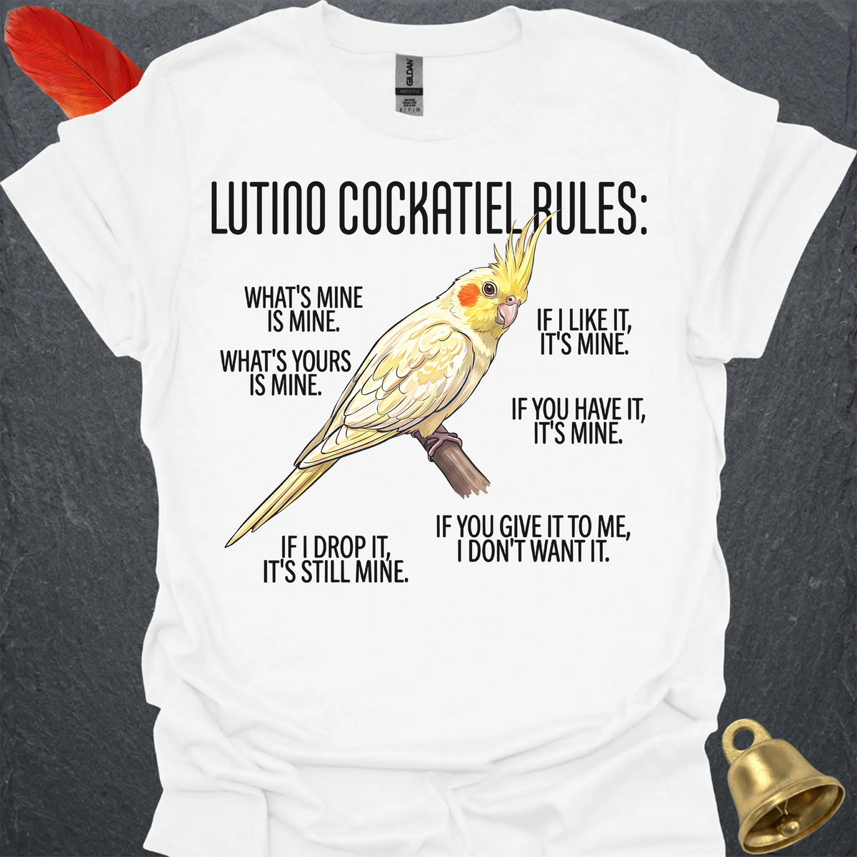 Lutino Cockatiel Rules T-Shirt