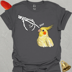 Lutino Cockatiel Skeleton Boop T-Shirt