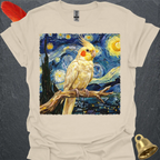 Lutino Cockatiel Starry Night T-Shirt
