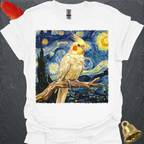 Lutino Cockatiel Starry Night T-Shirt