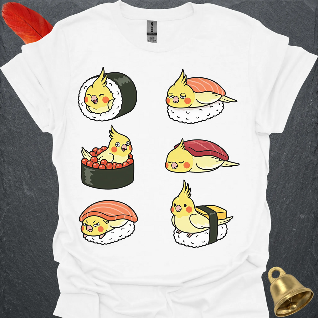 Lutino Cockatiel Sushi T-Shirt