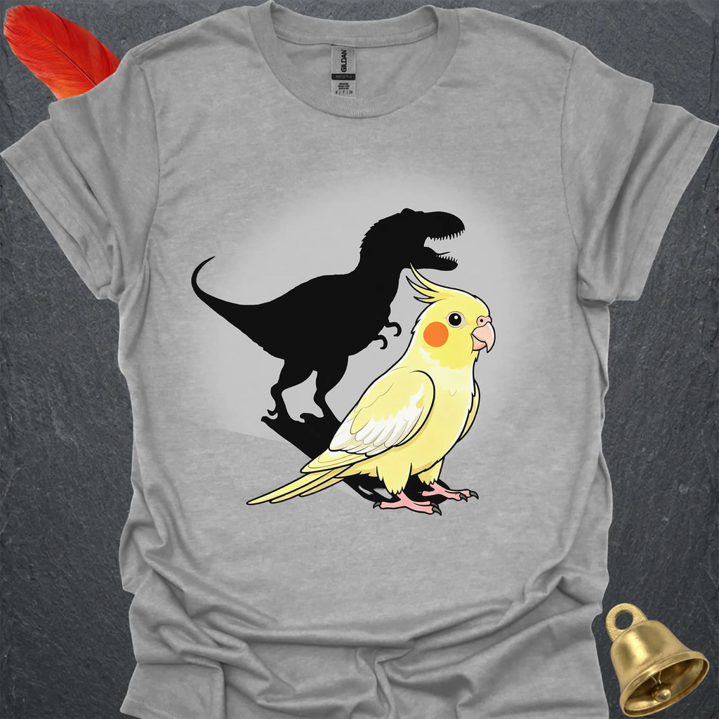 Lutino Cockatiel T-Rex T-Shirt