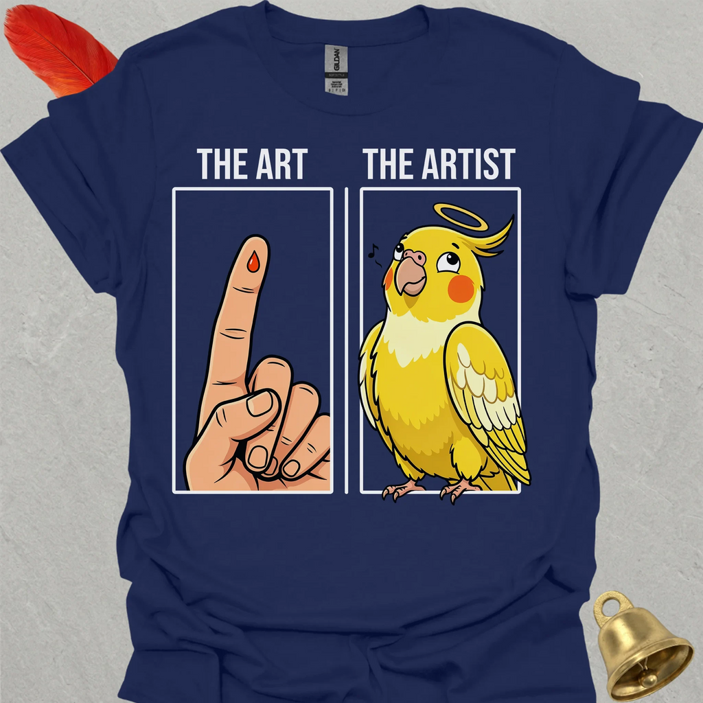 Lutino Cockatiel The Artist T-Shirt